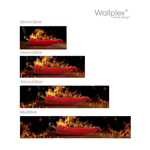 Wallplex falburkoló konyhapanel Chili, 4 méretben, vízálló falburkolat konyhába Wallplex falburkoló konyhapanel Chili, 4 méretben, vízálló falburkolat konyhába