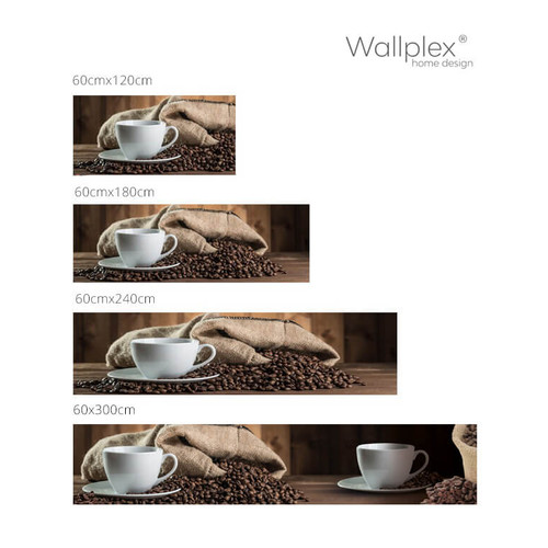 Wallplex falburkoló konyhapanel Kávéscsésze, 4 méretben, vízálló falburkolat konyhába Wallplex falburkoló konyhapanel Kávéscsésze, 4 méretben, vízálló falburkolat konyhába
