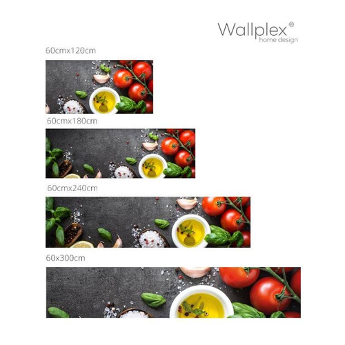 Wallplex falburkoló konyhapanel Olive and tomato, paradicsom, 4 méretben, vízálló falburkolat konyhába Wallplex falburkoló konyhapanel Olive and tomato, paradicsom, 4 méretben, vízálló falburkolat konyhába