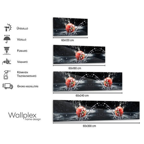 Wallplex falburkoló konyhapanel Paradicsom, zöldség gyümölcs , 4 méretben, vízálló falburkolat konyhába Wallplex falburkoló konyhapanel Paradicsom, zöldség gyümölcs , 4 méretben, vízálló falburkolat konyhába