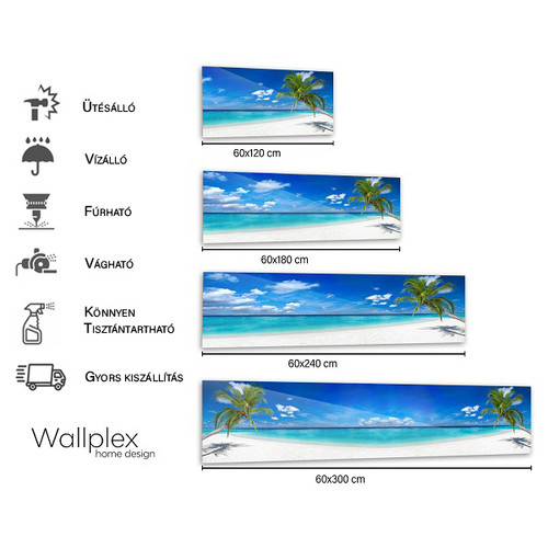 Wallplex falburkoló konyhapanel Tengerpart természet, 4 méretben, vízálló falburkolat konyhába Wallplex falburkoló konyhapanel Tengerpart természet, 4 méretben, vízálló falburkolat konyhába