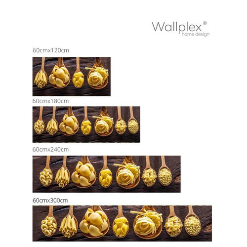 Wallplex falburkoló konyhapanel Tészta fakanál, étel , 4 méretben, vízálló falburkolat konyhába Wallplex falburkoló konyhapanel Tészta fakanál, étel , 4 méretben, vízálló falburkolat konyhába