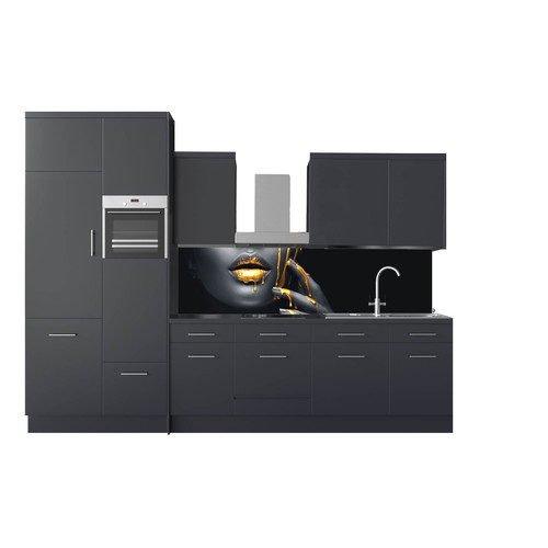 Wallplex falburkoló konyhapanel Black Gold, 4 méretben, vízálló falburkolat konyhába
