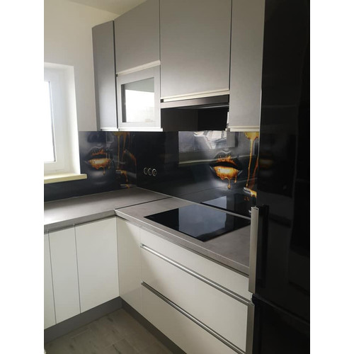 Wallplex falburkoló konyhapanel Black Gold, 4 méretben, vízálló falburkolat konyhába