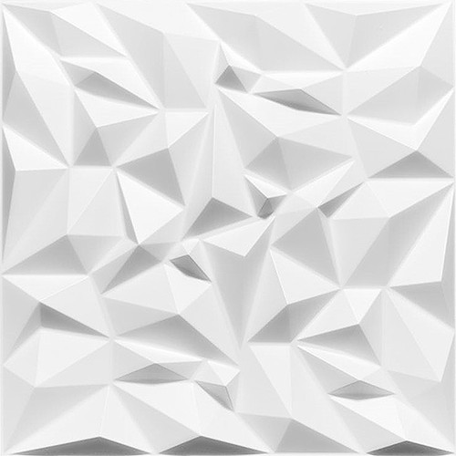 Polistar Ametyszt fehér festhető polisztirol falpanel, burkolat (50x50cm), hungarocell dekor 3d