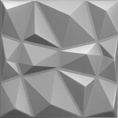 Polistar Diament szürke polisztirol 3D panel, beltéri falburkolat (50x50cm), hungarocell dekor