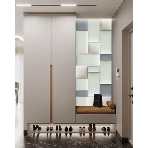 Előszobafal-15 modern design 3d Kerma falpanelekből, hátfalpanel, fehér, beige, szürke színű Előszobafal-15 modern design 3d Kerma falpanelekből, hátfalpanel, fehér, beige, szürke színű