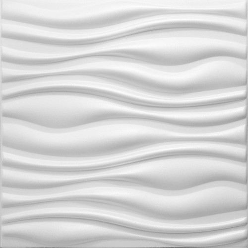 12 m2 Polistar Flow Hullám mintás fehér polisztirol 50x50 cm panel csomagajánlat