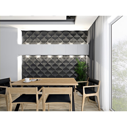 12 db MYWALL HARMONY modern mintás fehér 60x60 cm falpanel csomagajánlat