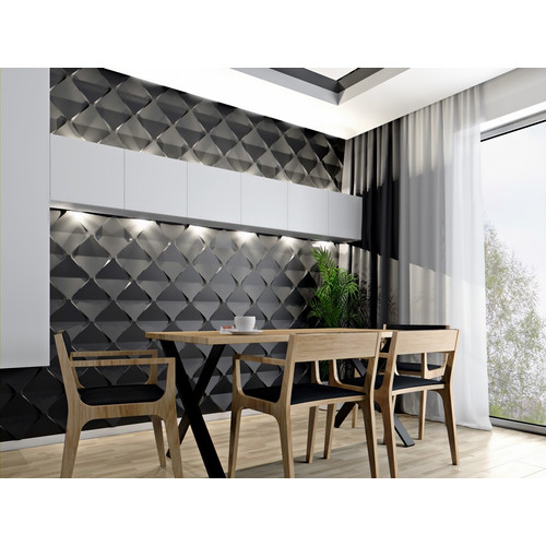 12 db MYWALL HARMONY modern mintás fehér 60x60 cm falpanel csomagajánlat