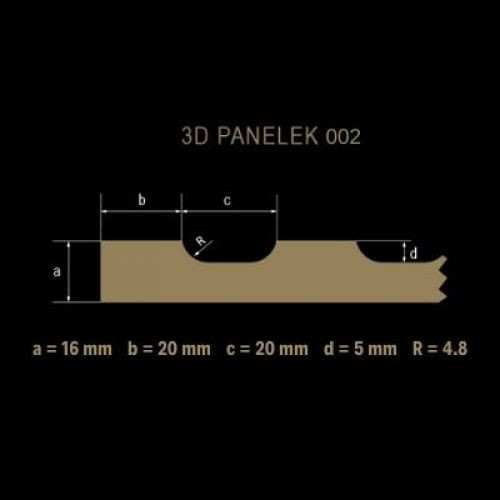 LEER-002 bordázott festhető lamellás falpanel, skandináv design (68x200cm)