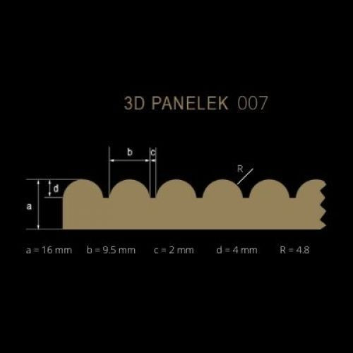 LEER-007 Flexi hajlítható bordázott festhető lamellás panel, skandináv stílus (68x200cm)
