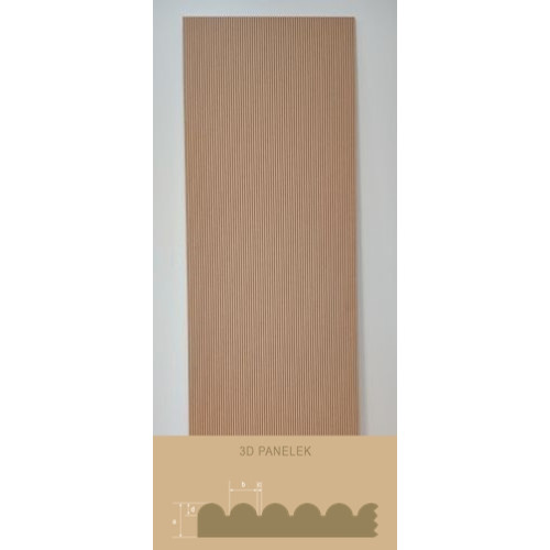 LEER-007 bordázott festhető lamellás falpanel, skandináv stílus (68x200cm)