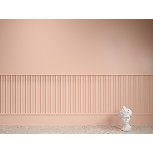 LEER-003 bordázott festhető lamellás falpanel, MDF panel skandináv stílus (68x200cm)
