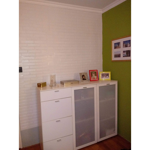 M-FLEX PVC dekor falburkolat téglamintás panel-3, műanyag fehér színben M-FLEX PVC dekor falburkolat téglamintás panel-3, műanyag fehér színben