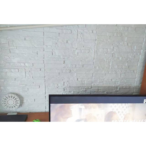 M-FLEX PVC falburkolat hasított kő dekor panel-14, fehér színben, vízálló beltéri M-FLEX PVC falburkolat hasított kő dekor panel-14, fehér színben, vízálló beltéri