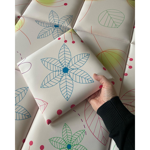 Pink rózsaszín design nyomtatott műbőr falvédő (200x75 cm)