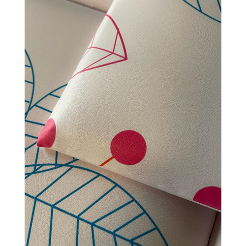Pink rózsaszín design nyomtatott műbőr falvédő (200x75 cm)