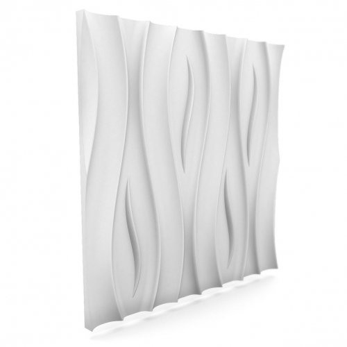 12 db MYWALL OCEAN hullámos fehér polisztirol 60x60 cm falpanel csomagajánlat