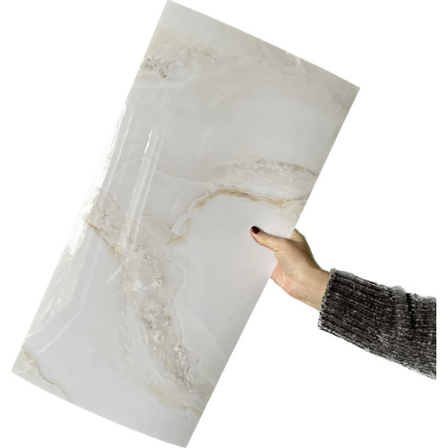 Öntapadós falpanel ARS-14 bézs,fehér márvány, fényes szivacsos 60x30 cm (6 db)