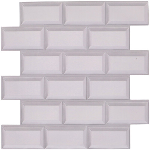 Öntapadós fehér metró csempe falpanel 30x30 cm (4 db)
