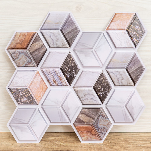Öntapadós szivacsos térbeli kocka 3D falpanel 30x30 cm (4 db)