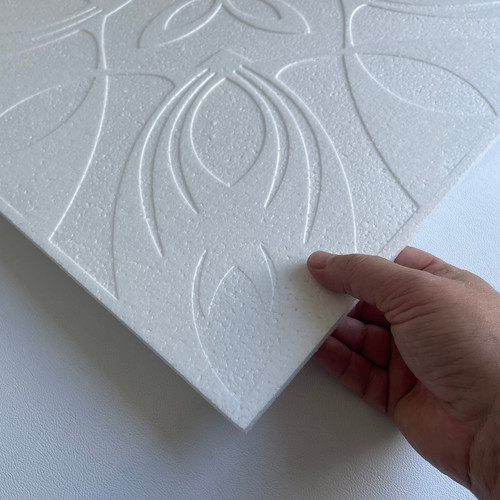 Álmennyezet - Kondoros beltéri fehér festhető hungarocell polisztirol álmennyezet, mennyezet burkolat (50x50cm) Álmennyezet - Kondoros beltéri fehér festhető hungarocell polisztirol álmennyezet, mennyezet burkolat (50x50cm)