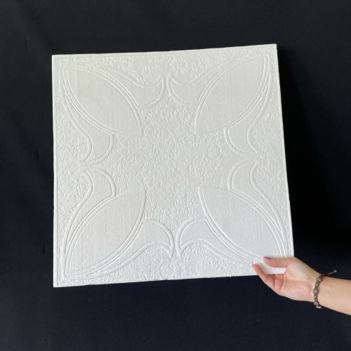 Álmennyezet - Nyíregyháza virág mintás EPS fehér festhető polisztirol álmennyezet burkolólap (50x50cm) Álmennyezet - Nyíregyháza virág mintás EPS fehér festhető polisztirol álmennyezet burkolólap (50x50cm)
