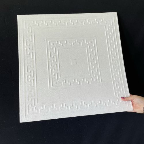 Álmennyezet - Szarvas sormintás EPS polisztirol álmennyezet dekorációs lap, festhető dekorpanel (50x50cm) Álmennyezet - Szarvas sormintás EPS polisztirol álmennyezet dekorációs lap, festhető dekorpanel (50x50cm)