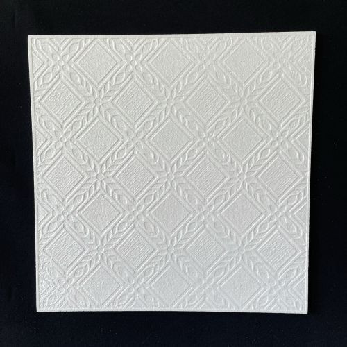 Álmennyezet - Babér mintás beltéri fehér festhető hungarocell polisztirol álmennyezet lap (50x50cm) Álmennyezet - Babér mintás beltéri fehér festhető hungarocell polisztirol álmennyezet lap (50x50cm)