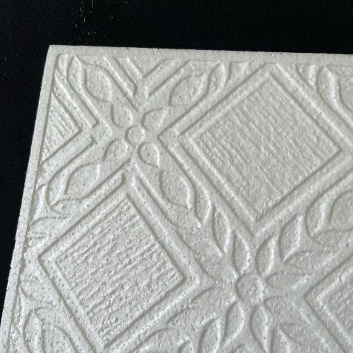 Álmennyezet - Babér mintás beltéri fehér festhető hungarocell polisztirol álmennyezet lap (50x50cm) Álmennyezet - Babér mintás beltéri fehér festhető hungarocell polisztirol álmennyezet lap (50x50cm)