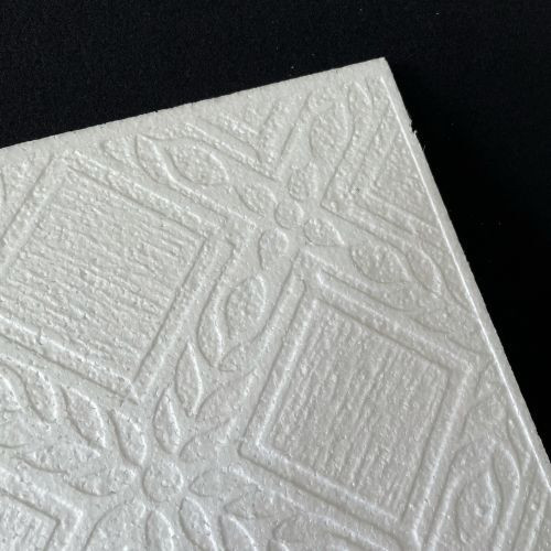 Álmennyezet - Babér mintás beltéri fehér festhető hungarocell polisztirol álmennyezet lap (50x50cm) Álmennyezet - Babér mintás beltéri fehér festhető hungarocell polisztirol álmennyezet lap (50x50cm)