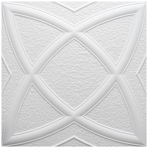 Álmennyezet - Marbet MARS decor polisztirol fehér festhető mennyezeti burkolólap (50x50cm)