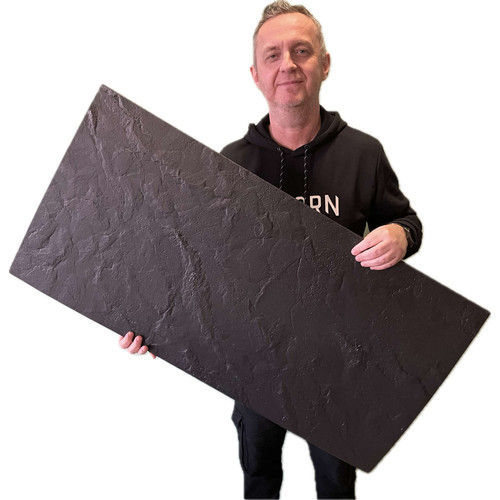 Polisztirol G-Taz fekete 50x100 cm beltéri falpanel