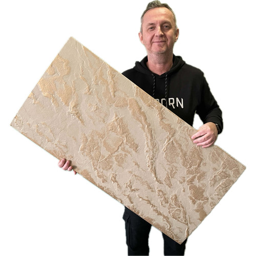 Polisztirol G-Taz bézs-arany 50x100 cm beltéri falpanel