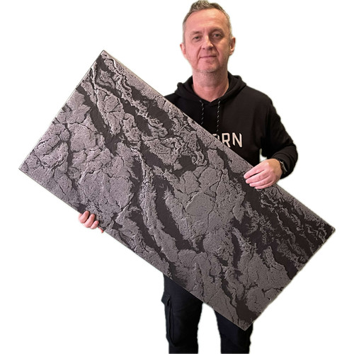 Polisztirol G-Taz fekete-ezüst 50x100 cm beltéri falpanel