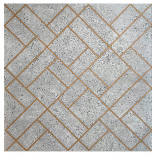 Polistar szürke arany betonmintás falpanel GL2-43 burkolat, 3d dekorpanel falra (50x50cm)