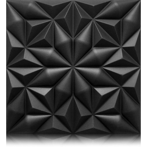 Polistar Onyx fekete mintás beltéri polisztirol falpanel (50x50cm)