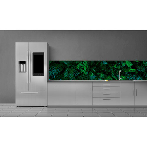Soner törés- és hőálló konyhai hátfal zöld levél mintában 60x120 cm KF6 Soner törés- és hőálló konyhai hátfal zöld levél mintában 60x120 cm KF6