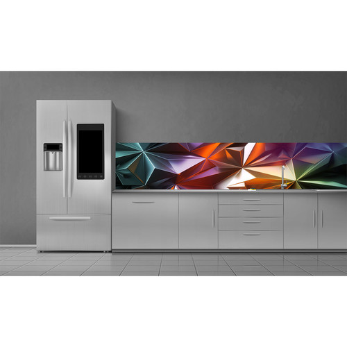 Soner törés- és hőálló konyhai hátfal absztrakt 3D hatású mintában 60x120 KF3