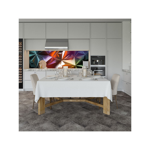 Soner törés- és hőálló konyhai hátfal absztrakt 3D hatású mintában 60x120 KF3