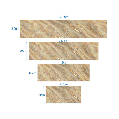 Soner törés- és hőálló konyhai hátfal arany márvány mintában 60x120 cm KF2 Soner törés- és hőálló konyhai hátfal arany márvány mintában 60x120 cm KF2