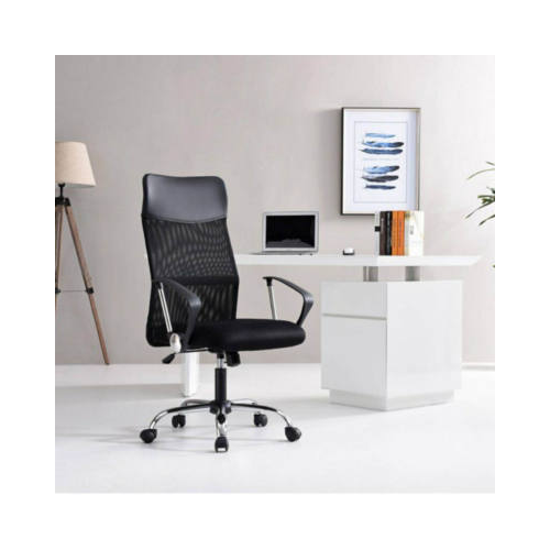 Ergonomikus irodai szék magasított háttámlával - fekete