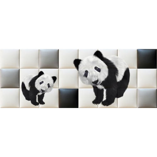 Panda macik nyomtatott műbőr falvédő