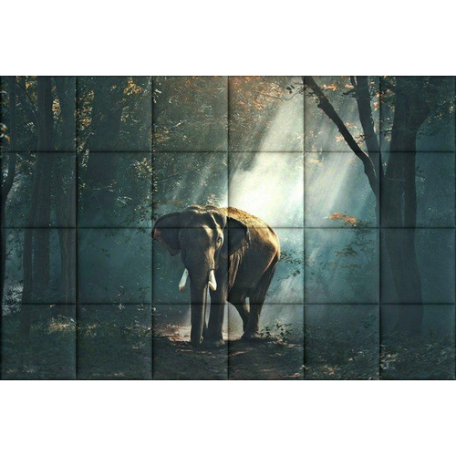 Elefánt KERMA-87 nyomtatott műbőr falikép