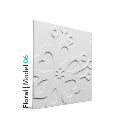 Loft Floral 06 beton falpanel