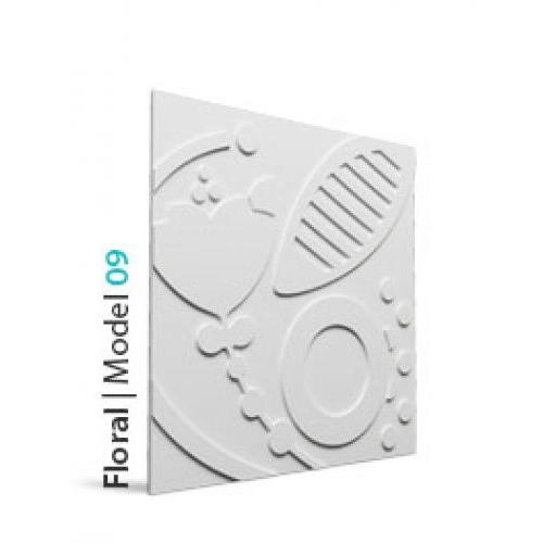 Loft Floral 09 beton falpanel
