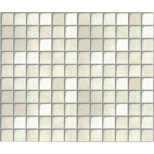 TOSCANA WHITE / fehér mozaik ezüst fugával 45cm x 15m