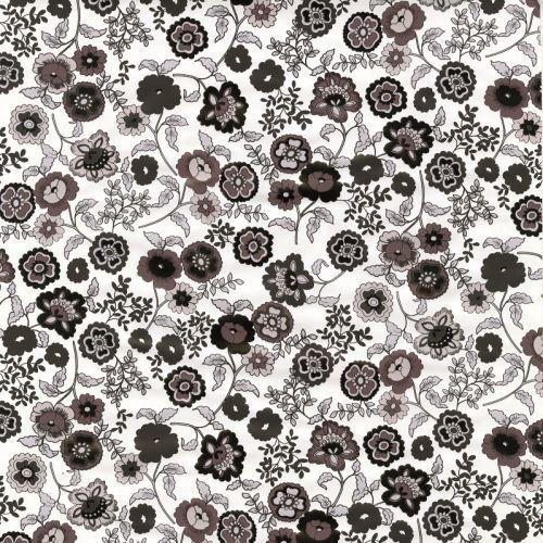 FLEUR GREY / fekete szürkés virágos 45cm x 15m