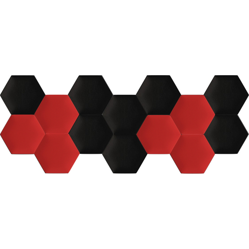 Kerma fekete és piros színű hatszög dekor falvédő-26